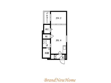 F RETZIUS SEAM(1LDK/4階)の間取り写真