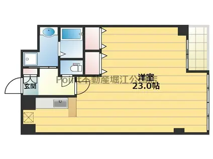 ティックランドビル(ワンルーム/8階)の間取り写真