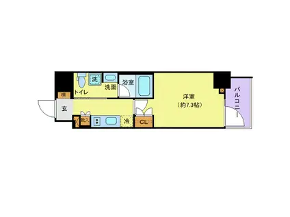 ステージグランデ八王子3(1K/4階)の間取り写真