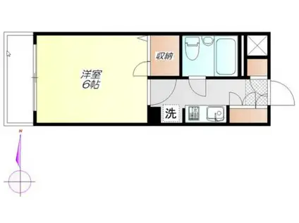 クラスタ新宿(1K/3階)の間取り写真