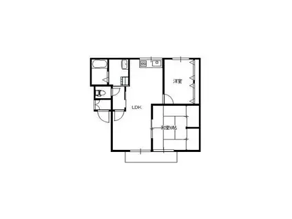 ヴァレー22(2LDK/1階)の間取り写真