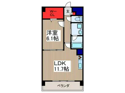 ル・コンフォール(1LDK/5階)の間取り写真