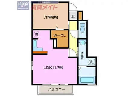 JU.EIYU MITA II(1LDK/1階)の間取り写真