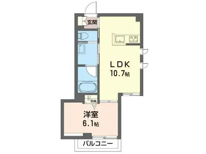 シャーメゾン南太田(1LDK/1階)の間取り写真