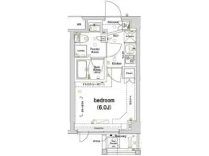 アクサス品川レジデンス(1K/1階)の間取り写真