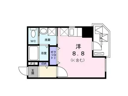 プリムローズ アカバネ(ワンルーム/5階)の間取り写真