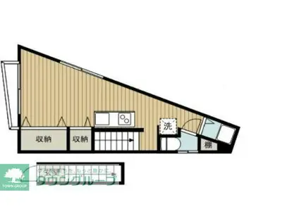 コーポエル(ワンルーム/2階)の間取り写真