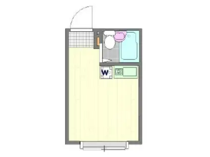 アーバンプレイス和泉A棟(ワンルーム/1階)の間取り写真