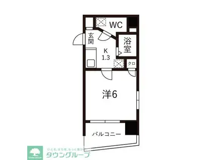 DAISY COURT(1K/3階)の間取り写真