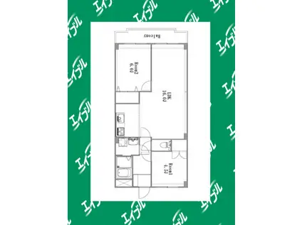 メゾンアラカワ(2LDK/3階)の間取り写真