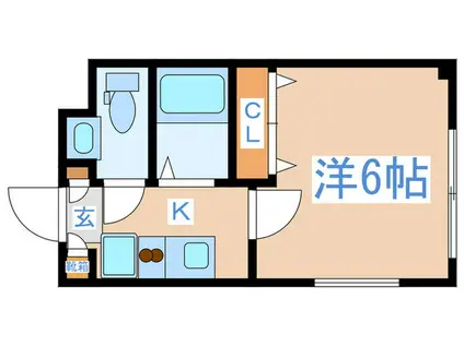 モンシャトー方南町(1K/1階)の間取り写真
