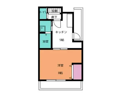 山一東尾久ステーツ(1DK/1階)の間取り写真