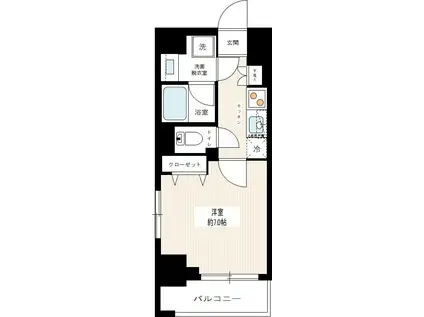 HY S STAGE 浅草今戸(1K/9階)の間取り写真