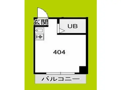 グロー梅南第1(ワンルーム/4階)の間取り写真