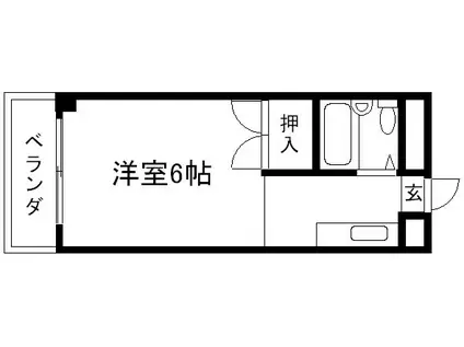 JTサフラン(1K/3階)の間取り写真