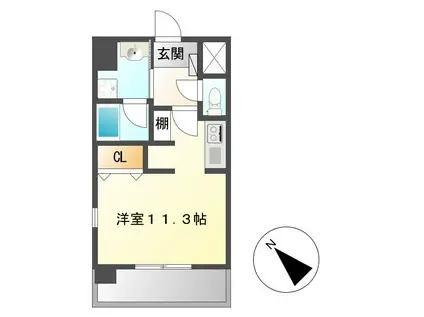 FRENCIA NOIE名駅(ワンルーム/4階)の間取り写真