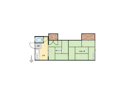 おおつか荘(2K/1階)の間取り写真