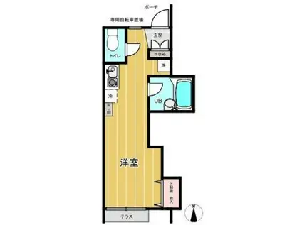 ピュアハイツ(ワンルーム/1階)の間取り写真