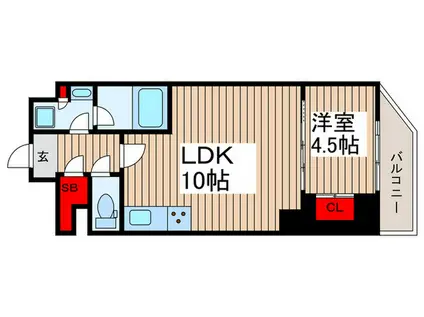 コンフォリア竹ノ塚イースト(1LDK/7階)の間取り写真