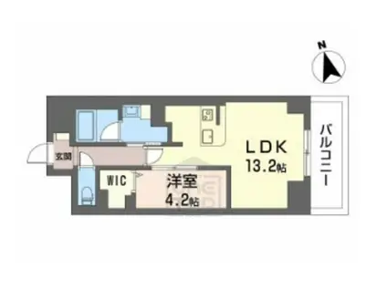 サンエール南堀江(1LDK/8階)の間取り写真