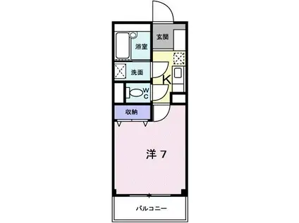 アインツェルハウス(1K/2階)の間取り写真