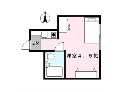 ディックハイツ(ワンルーム/2階)の間取り写真