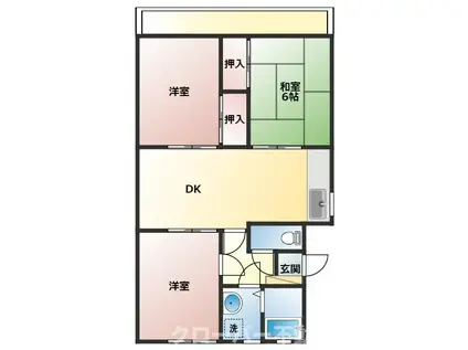 ピュアハイツ白金(3DK/3階)の間取り写真