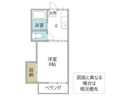 ウィルA(1K/2階)の間取り写真