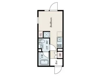 PASEO市谷台町II(ワンルーム/3階)の間取り写真