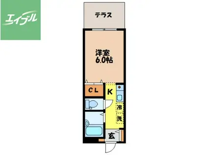 プレミアムハウス.COM(1K/2階)の間取り写真