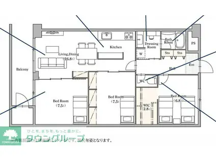 PLENDY浦和別所(3LDK/4階)の間取り写真