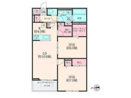 SOLANAII(2SLDK/2階)の間取り写真