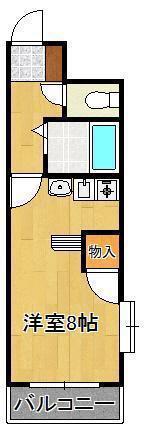 シェリール片野通(ワンルーム/3階)の間取り写真