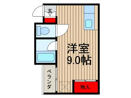 ヴィラアルテミス(ワンルーム/3階)の間取り写真