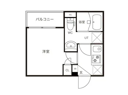 インベスト蒲田50(1K/2階)の間取り写真