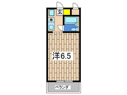 アゼリア東戸塚(ワンルーム/1階)の間取り写真