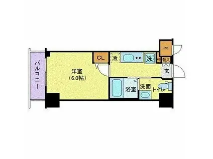 SS.ADVANCE横濱阪東橋EX(1K/1階)の間取り写真