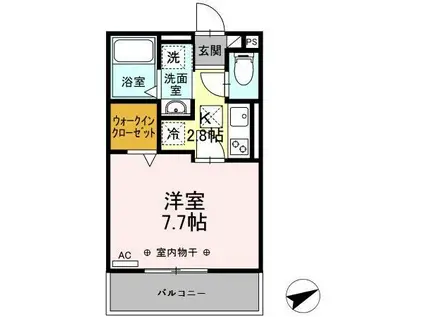 モンレーヴ住吉(1K/3階)の間取り写真