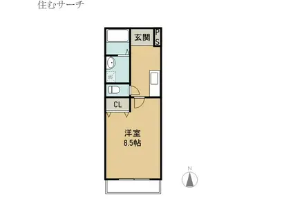 FLOURISH KUBOTA(1K/2階)の間取り写真