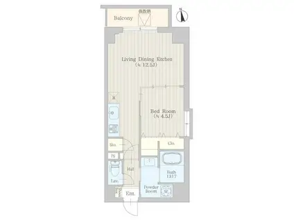 ARROWS アローズ(1LDK/3階)の間取り写真