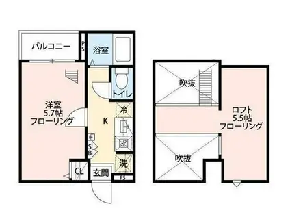 グランクオール野方ウエストレジデンス(1K/3階)の間取り写真