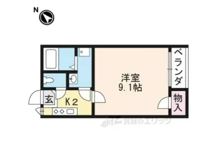 レオネクストMATSUOⅡ(1K/1階)の間取り写真