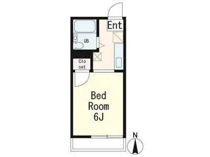 ハミング寺尾台 A棟(ワンルーム/2階)の間取り写真