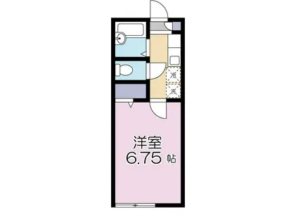 レクレドール(1K/1階)の間取り写真