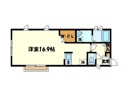 KHドミール(1K/2階)の間取り写真