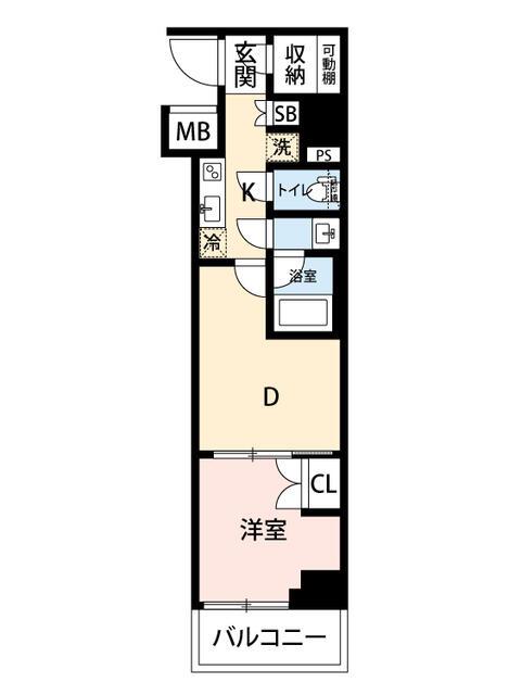 マイナビSTAY東京羽田(2K/7階)の間取り写真