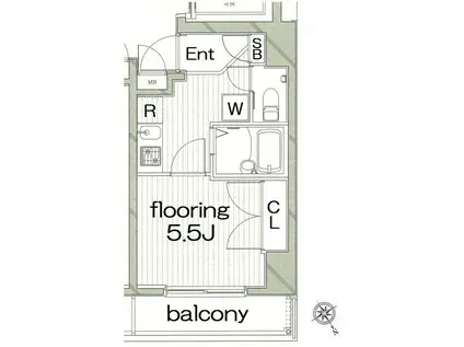 グランヴァン東池袋II(1K/10階)の間取り写真