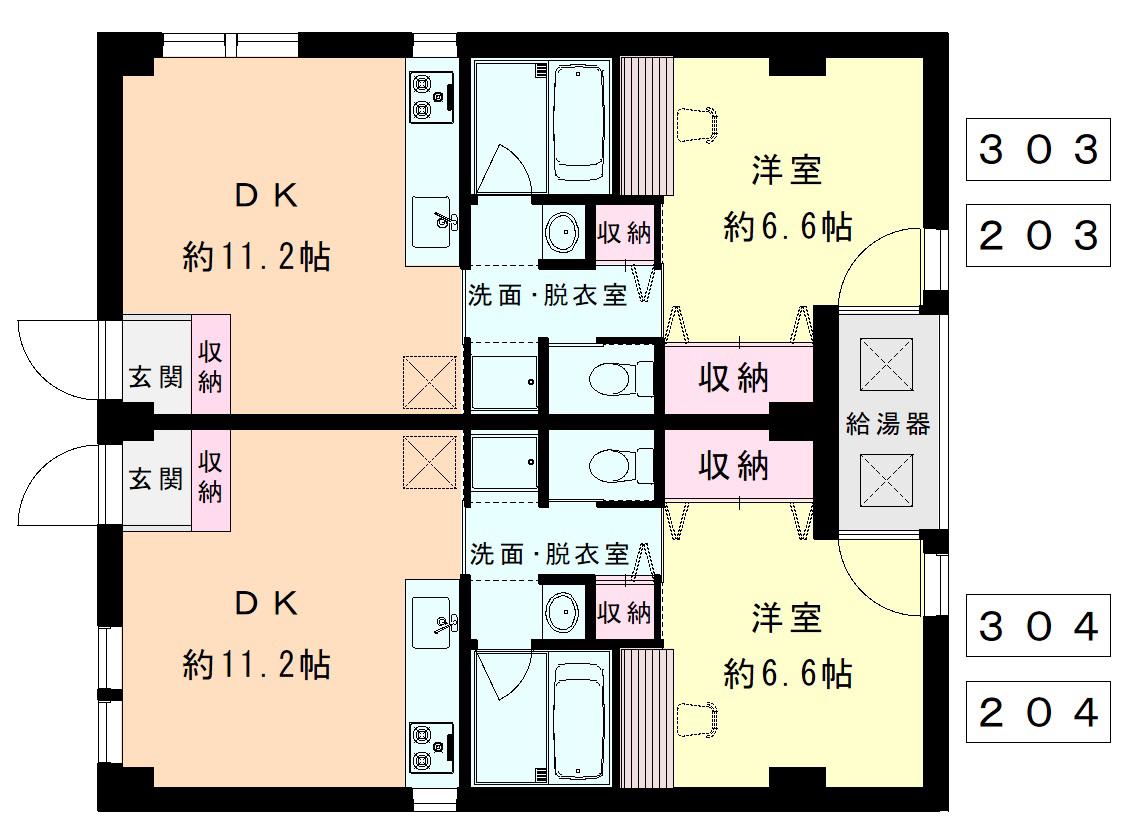 タプト宮町通(1LDK/2階)の間取り写真