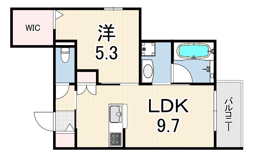 FOREST MONZENCHO イースト(1LDK/2階)の間取り写真