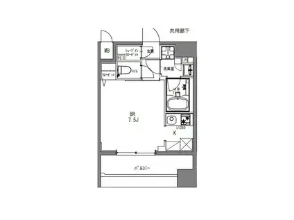 LA DOUCEUR秋葉原(ワンルーム/7階)の間取り写真